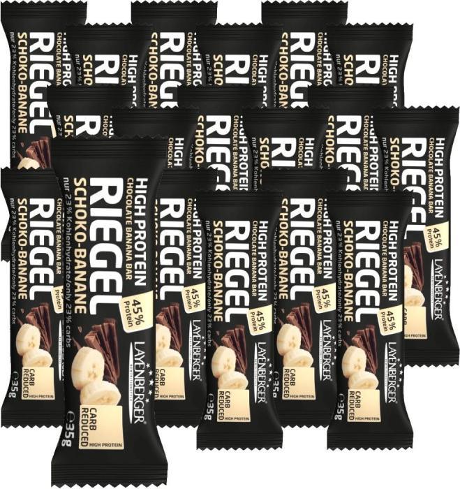 Image du produit Layenberger Barres protéinées Lowcarb.one (18 x 35g) (Banane, Chocolat, 18 pcs, 630 g)