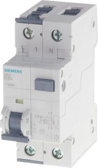 Immagine prodotto Siemens RCBO tipo A 30mA, 10kA, 1+N-polo B 10A