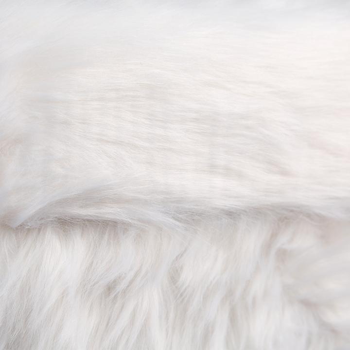Actual product image Relaxdays Faux Fur Cube Seat, Folding