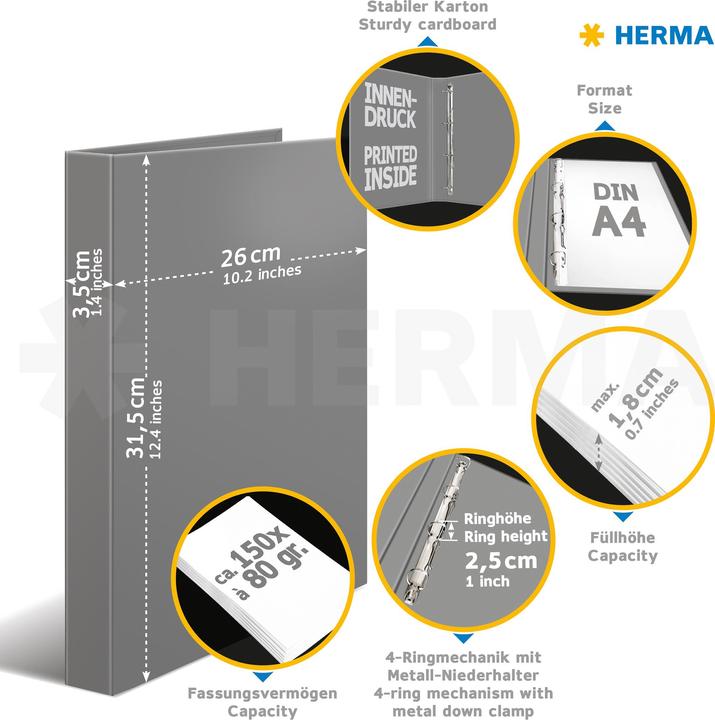 Produktbild Herma Ringbuch A4 Motiv (A4, 35 mm, 1 Stück)