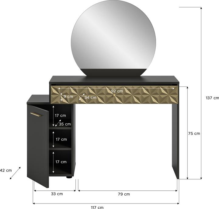 Actual product image Xonox Home Console table Prisma (117 x 42 x 138 cm)