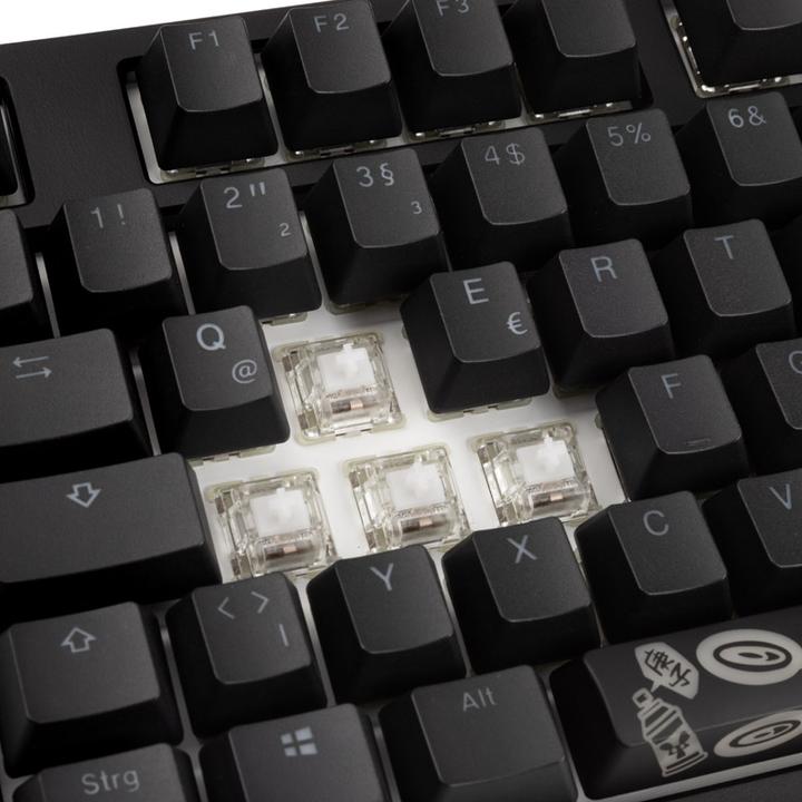 Actual product image Ducky ONE 2 Backlit PBT Gaming Keyboard, MX-Nature-White, RGB LED (DE, Cable)