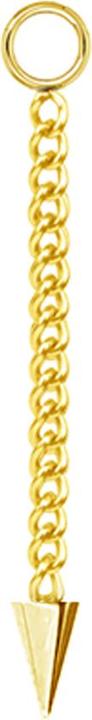 Star Piercing Anhänger vergoldet Kette mit Anhänger Cone (Chirurgenstahl 316L, ohne Messing)
