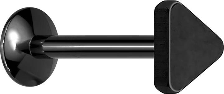 Star Piercing Micro UFO Labret Innengewinde schwarz mit Dreieck (Chirurgenstahl 316L, ohne Messing)