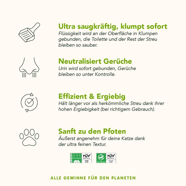 Valeurs nutritives et ingrédients Almo Nature Litière pour chats (Agglomérant, 4.54 kg)