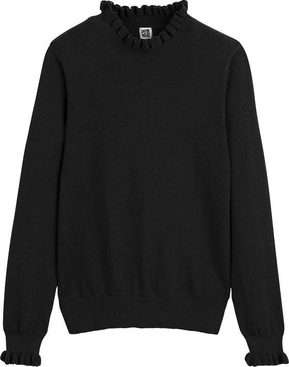 Produktbild La Redoute Collections Pullover mit gerüschtem Stehkragen und langen Ärmeln (38)
