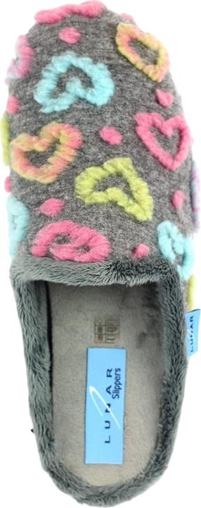 Actual product image Lunar Womens/Ladies Valentine Mule Slippers (38)