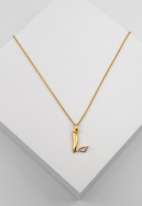 Actual product image Muau Letter (750, White gold, 18K yellow gold)
