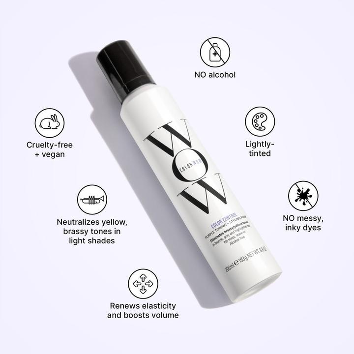 Actual product image Color Wow Brass Banned Correct & Perfect Mousse Blonde (200 ml, Foaming agent)