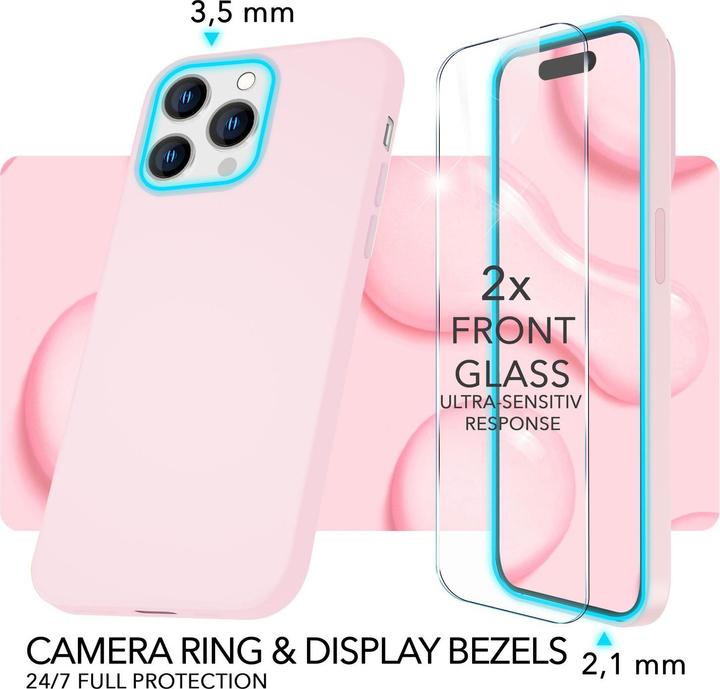Produktbild Nalia Liquid Silikon Hülle mit MagSafe Funktion & 2x Display Schutzglas (Apple iPhone 14 Pro Max)