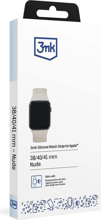 Produktbild 3MK Silicone Watch Strap beżowy/beige dla Apple Watch 38/40/41mm (Silikon, Edelstahl)