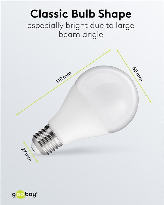 Immagine prodotto Goobay Lampadina LED, 11 W (E27, 11 W, 1055 lm, 1 x, F)