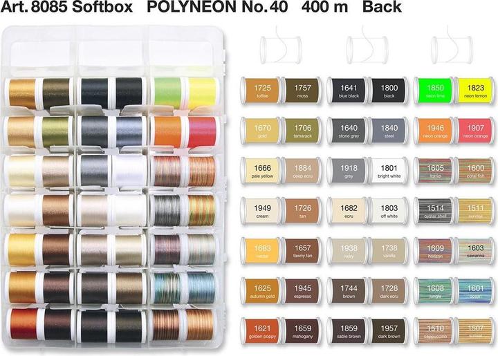 Produktbild Madeira Stickgarn Polyneon 40 Koffer (400 m)