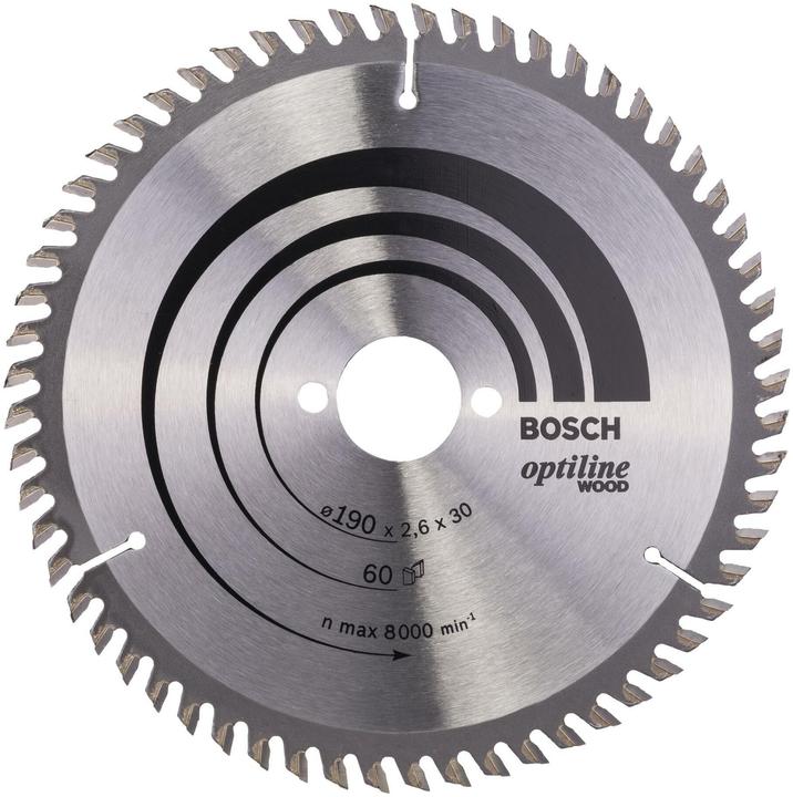Bosch Professional Zubehör PRO Wood circular saw blade, 190 x 2.6 x 30 mm