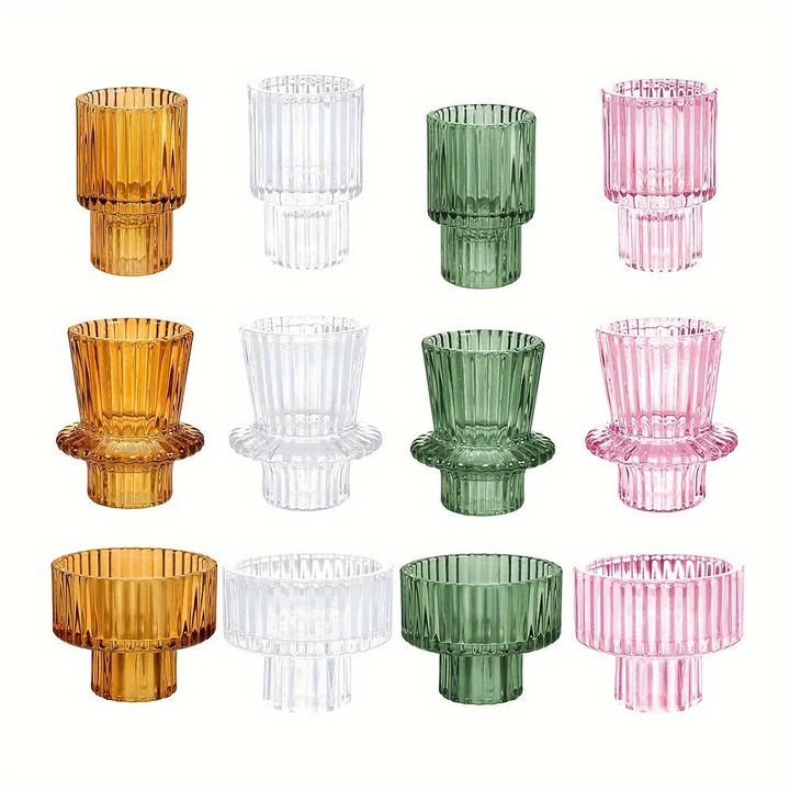 Actual product image Alopini 3pcs, candle holder, glass candle holder, candle holder for table centrepieces, wedding decoration