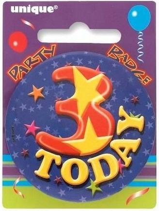 Unique Party Sternemuster Abzeichen Today 3 Geburtstag