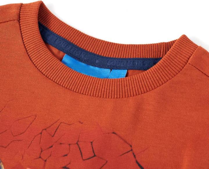 Actual product image VidaXL Children's long-sleeved shirt rust brown 92,Material: 100 (92)