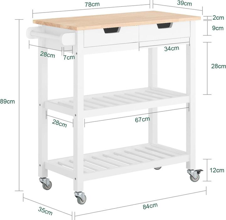 Actual product image SoBuy Kitchen trolley