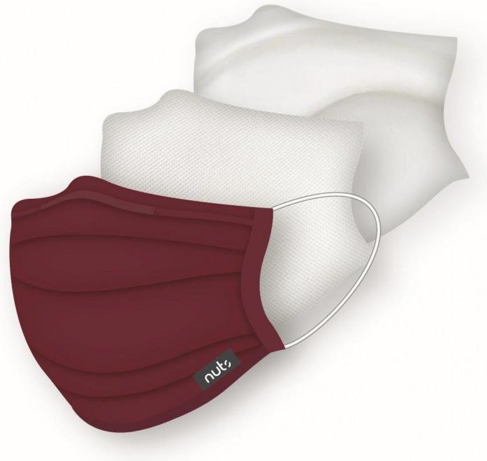 Actual product image Nuts HEIQ Viroblock Textile Mask Red (1 x)