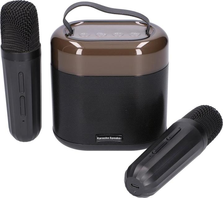 Actual product image Extralink Kids Karaoke LED Speaker 2 Microphones Black