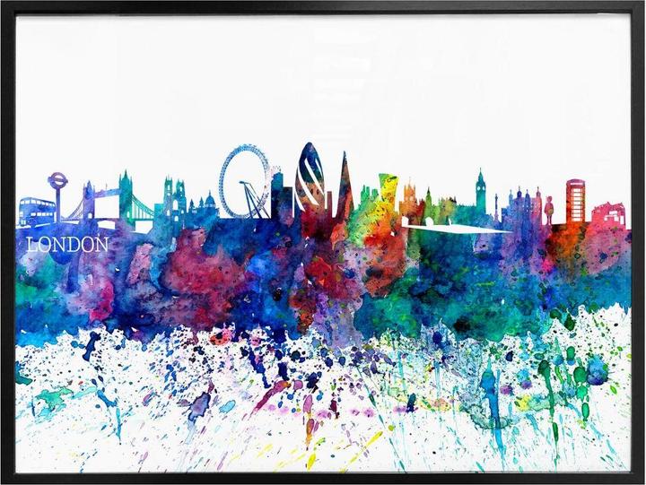 Produktbild Trenddeko London Aquarell Skyline (50 x 40 cm)