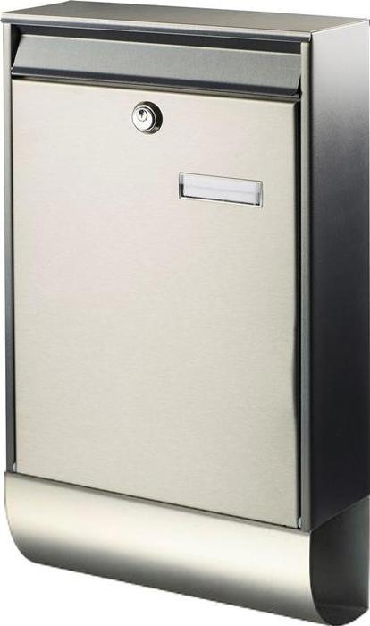 Produktbild Burg Wächter Briefkasten-Set Edelstahl BxHxT 285/500/105 mm Berlin 37770 NI mit Klappe Zeitungsbox Ö