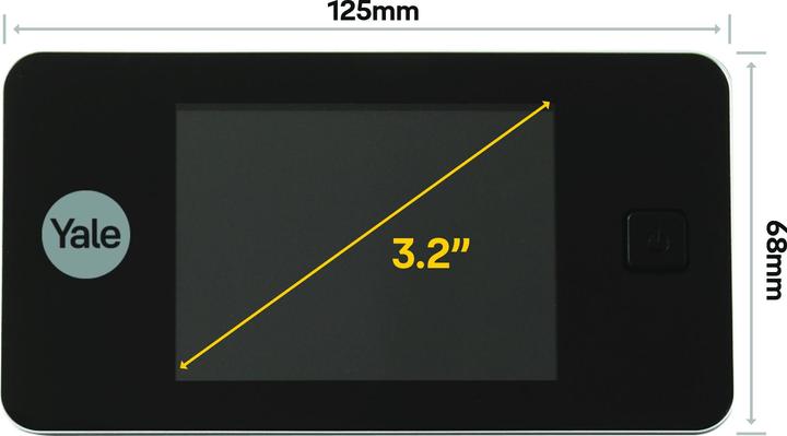 Productafbeelding Yale Digitale deurkijker DDV 500, 3,2" display, zilver (Digitaal)