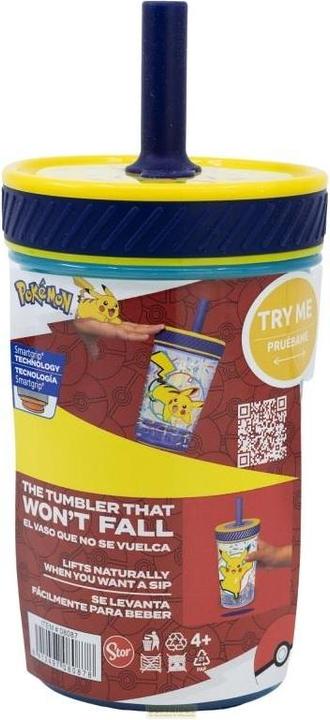 Immagine prodotto Stor Pokémon "Pikachu" - Tazza antigoccia con cannuccia in silicone (370 ml)