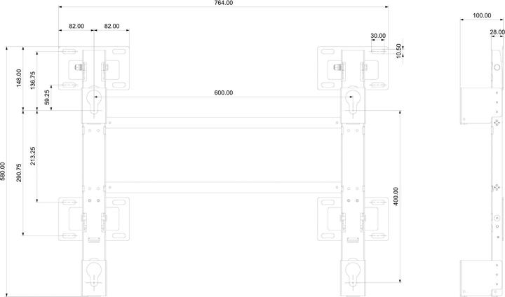 Actual product image Samsung Wall mount for digital signage LCD display (Wall, 75", 100 kg)