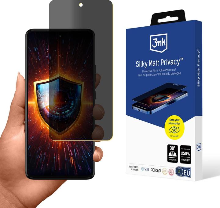 Actual product image 3MK Folia ochronna prywatyzujÄ ca matowa Silky Matt Privacy na Motorola Moto G72 (1 Piece, Motorola Moto G72)