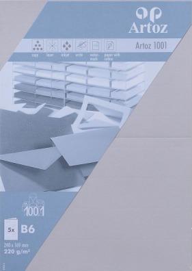 Actual product image Artoz 1001 cards light grey (B6, 220 g/m², 5 x)