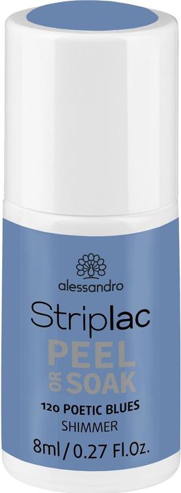 Image du produit Alessandro Striplac Peel or Soak Poetic Blues 8 ml (Blues poétique, Vernis à ongles peel off)