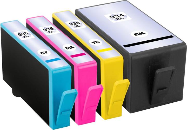 Plutoos HP 934XL HP 935XL Patronen XXL kompatibel, 4er Farbset (C, M, Y, BK)