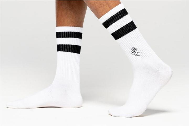 Santa Cruz Mini Mono Hand Twin Stripe Socks (One Size)