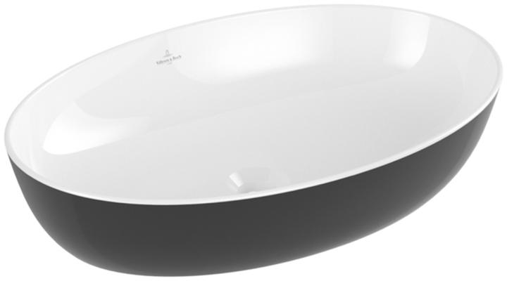 Immagine prodotto Villeroy & Boch Lavabo da appoggio Artis 61 cm ovale bianco/nero carbone 419861BCT8 (410 mm, 610 mm)