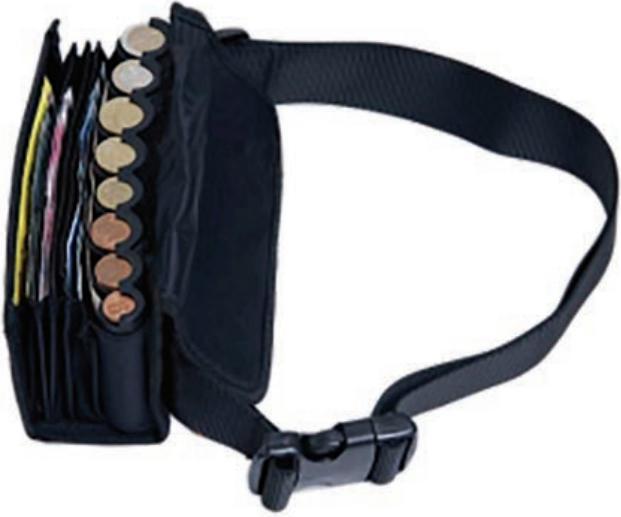 Reskal Kellnergeldtasche Noten & Mnzen EUROWALLET, schwarz