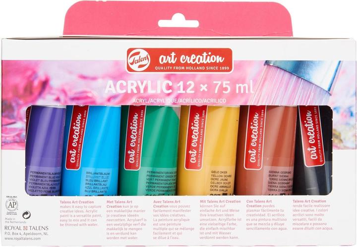 Produktbild Talens Acrylfarbe 12er Set (Multicolor, 900 ml)