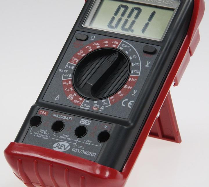 Produktbild REV Vielfachmessgerät Profi sw/rt Hand-Multimeter digital CAT III (CAT III)
