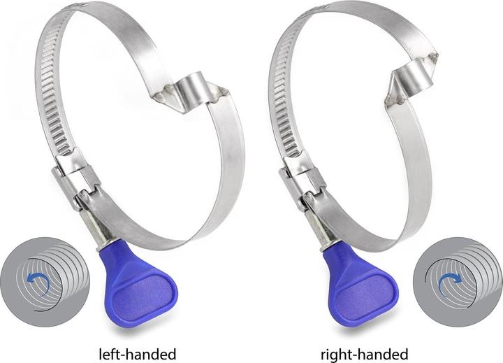 Image du produit Delock Collier de serrage en acier inoxydable 400 avec pont à droite et écrou à oreilles 80