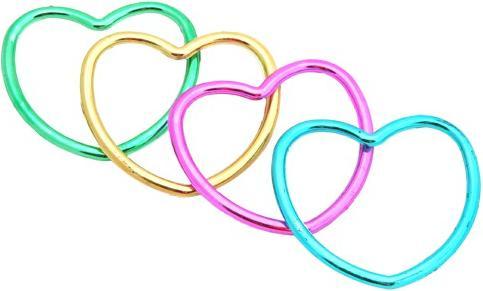Image du produit Unique Bracelets en forme de coeur scintillants (12 pièces) (Plastique)