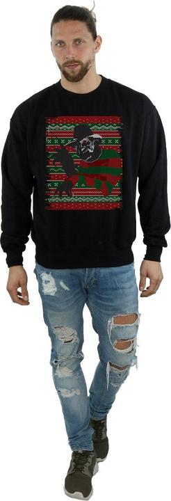 Actual product image Absolute Cult Mens Christmas Fair Isle Sweatshirt (M)