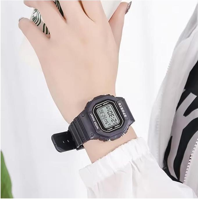 Actual product image Cbx Quadro Sportuhr Digitaluhr mit Silikonarmband Schwarz (Digital watch)