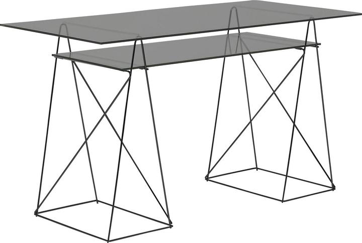 Produktbild Kare Design Tisch Polar Schwarz 8mm ESG 135x65cm
