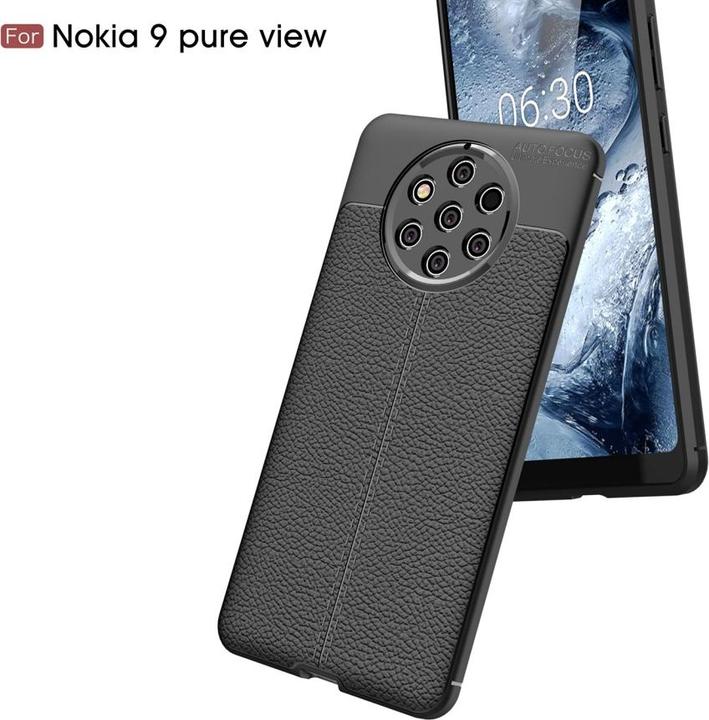 Produktbild Screenguard Nokia 9 PureView Hülle Leather Design TPU Cover (Nokia 9 PureView)