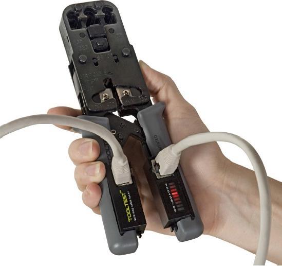 Produktbild Hobbes Crimp Zange mit offline Kabeltester