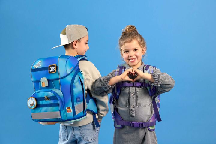 Immagine prodotto Lässig Schulrucksack-Set Boxy, Grün / Blau (21 l)