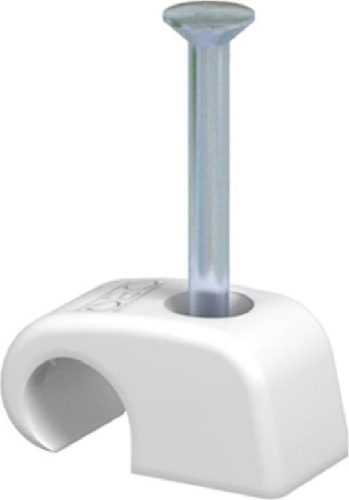 Image du produit OBO Bettermann Clip adhésif avec clou, gris clair, 2x35 mm, pour câble ø˜ 7-12 mm, 100 pièces