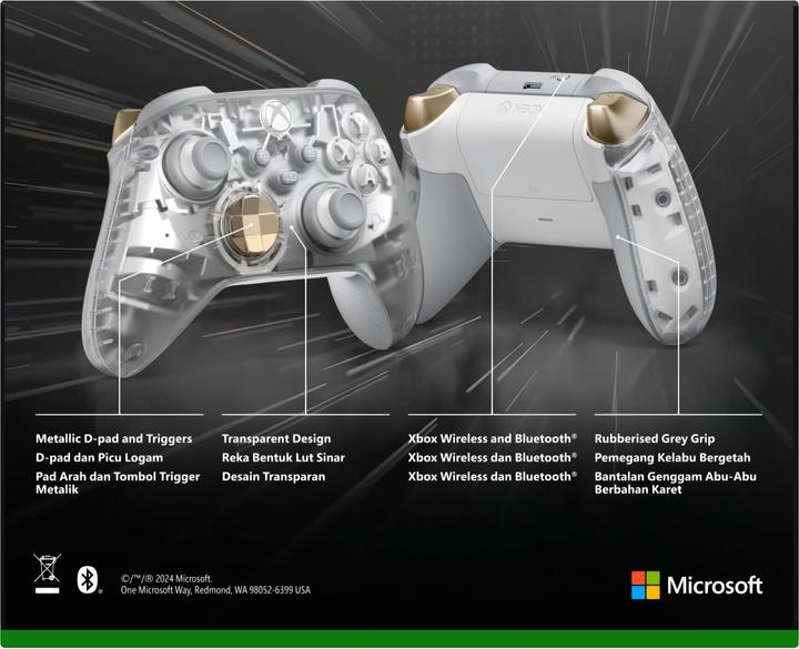 Image du produit Microsoft Manette sans fil Xbox - Ghost Cipher (édition spéciale) (Xbox Series S, Android, iOS, PC, Xbox Series X)