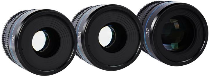 Produktbild Sirui Nightwalker 24 35+55mm T1.2 S35 MF Cine Lens Bundle X-Mount (Fujifilm X, APS-C / DX, Vollformat)