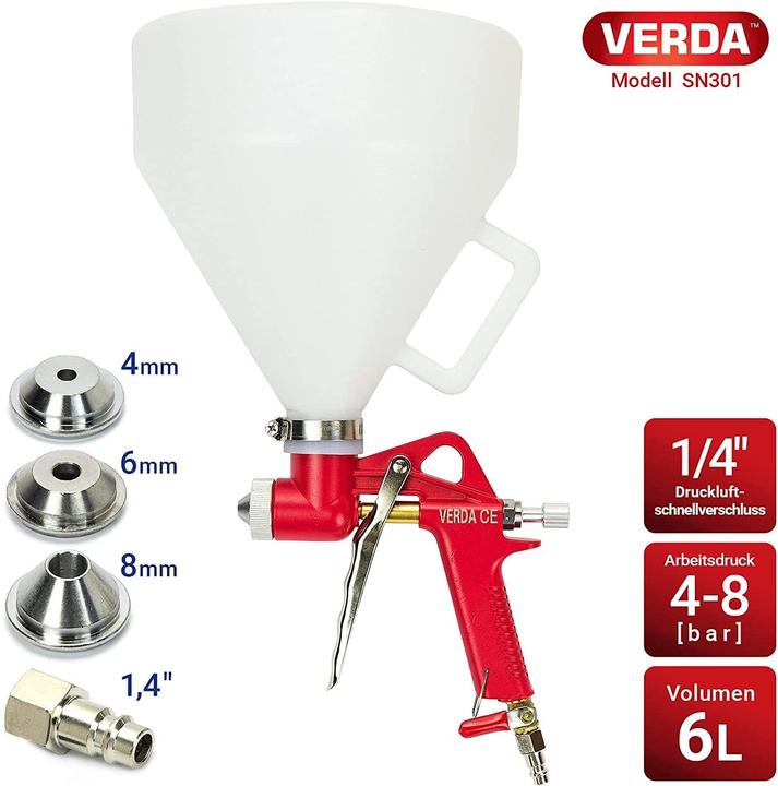Actual product image SellNet Funnel gun 6L with 3 nozzles